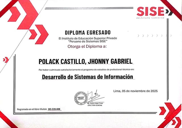 Diploma Gabriel Polack